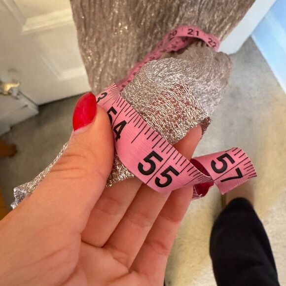 Tory Burch Silver Metallic Shimmering Maxi Skirt - Picture 5 of 10